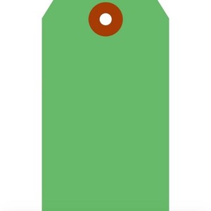 lot 2982222 image: Green (#2) Tags 1,000Box 3.25 x 1 58