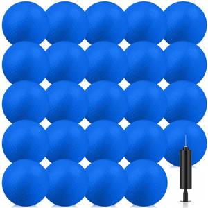 lot 4004 image: Yunsailing 24 Pieces Dodgeball Playground Ball Kickball, 6 Inch Handball Sport Bouncy Balls with a Hand Pump for Kids Adults Indoors Outdoors Ball Games Gym Exercise, Camps, Picnic (Blue)