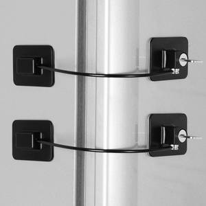 lot 4022 image: Secure Your Refrigerator and Cabinets with 2 Pcs Fridge Lock(4 Key) Refrigerator Lock Child and Adult Safety Locks with Keys for Pantry, Freezer, and More (Black)