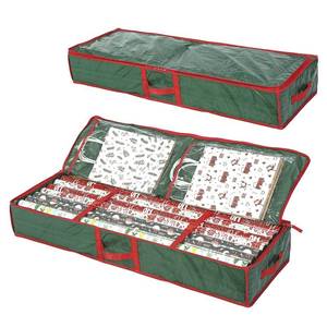 lot 4037 image: Sattiyrch Underbed Gift Wrap Organizer,Gift Wrapping Paper Storage Container,Holds up to 20 Rolls,41W x 14D x 6H (Green)