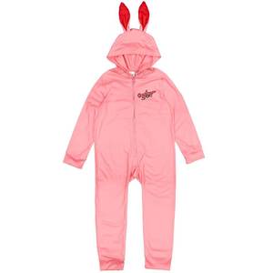 lot 4083 image: A Christmas Story Ralphie Bunny Suit Big Boys Hooded Pajama Coverall Pink 4