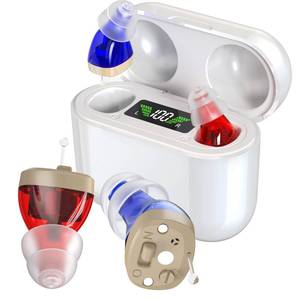 lot 4089 image: Hearing Aids, Newest 2- Channel Digital Rechargeable Hearing Aids with Charging Box Indicating Remaining Power, Invisible Personal Sound Hearing Amplifier with Intelligent Noise Reduction (White)