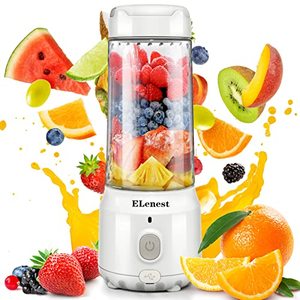 lot 4108 image: Portable Blender for Smoothies and Shakes, USB Rechargeable Personal Blender with 4 Stainless Steel Blades (Portable Blender White)