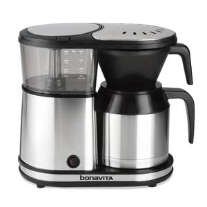 lot 4121 image: Bonavita 5 Cup Drip Coffee Maker Machine, One-Touch Pour Over Brewing wDouble Wall Thermal Carafe, SCA Certified, 1100 Watt, BPA Free, Dishwasher Safe, Stainless Steel, BV1500TS