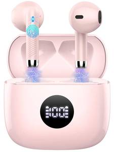 lot 4133 image: Wireless Earbuds, Bluetooth 5.3 Ear Buds LED Power Display Headphones Bass Stereo, Earbuds in-Ear Noise Cancelling Mic, 40H Playback Mini Case IP7 Waterproof Sports Earphones for Android iOS