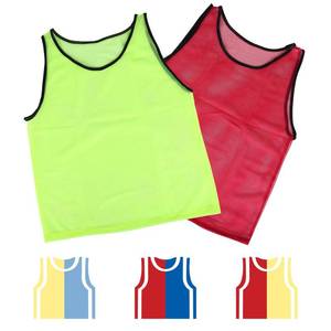 lot 4160 image: Adorox 12 Pack Adult - Teens Scrimmage Practice Jerseys Team Pinnies Sports Vest Soccer, Football, Basketball, Volleyball (6 Yellow and 6 Red)