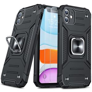 lot 4170 image: JAME Designed for iPhone 11 Case with Screen Protector 2PCS, Military-Grade Protection, Protective for iPhone 11 Phone Case, with Ring Kickstand, Shockproof Bumper Case for iPhone 11 6.1 Inch Black