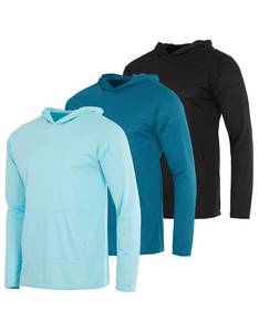 lot 4179 image: 3 Pack Mens Mesh Quick Dry Fit Wicking Long Sleeve Active Athletic Hoodie Performance Hooded T Shirt Workout Running Fitness Gym Sports Fishing Casual Sweatshirt UPF Outdoor Hiking-Set 3, Large