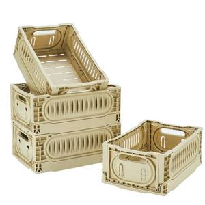 lot 4182 image: ZLLZUU 4-Pack 7.2L Plastic Storage Crates Stackable Storage Containers Foldable Milk Crate Storage Bins Collapsible Crate for Storage Plastic Storage Basket Organizer for Organizing, Small,Black