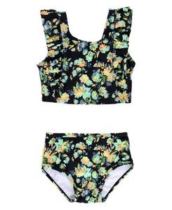 lot 4190 image: RuffleButts Midnight Garden Waterfall Tankini - 3T