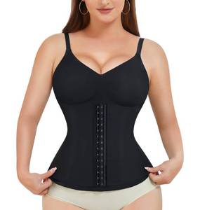 lot 4207 image: RDSIANE Body Slimming Tank Top For Women V-Neck Cami Shaper Waist Trainer Shapewear Top Tummy Control Black Medium