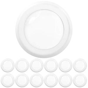 lot 4900 image: Sunco Lighting 12 Pack 56 LED Disk Lights Flush Mount Ceiling Light Fixture Recessed 6000K Daylight Deluxe, 15W, 1050LM, Dimmable Low Profile Surface Mount RoHS