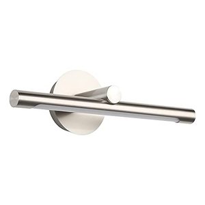 lot 4911 image: JUSHENG Modern Bathroom Vanity Light Fixtures Brushed Nickel Indoor LED Wall Sconce Lamps Over Mirror Lighting 16.54 Inch Cool White 6000K 7W 110V AC