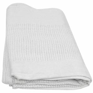 lot 4917 image: R&R Value - X51000 Thermal Blanket Leno Weave, Twin Size, 2.5 lb, White, AX51000