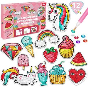 lot 4984 image: TOY Life Diamond Kits Magnets Diamond Gems Kits for Kids Valentine Day Gifts Diamond Art for Kids Arts and Crafts for Girls Ages 8-12
