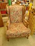 Floral Upholstered Wing back chair