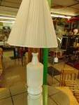 Ceramic Lamp with pleated shade