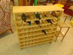 3- tier wooden wine rack, holds 70 bottles if wine, 33