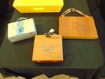 (3) ct. lot Handmade Cigar box purses with beaded handles