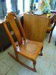 Wooden Rocking Chair w/ wicker seat 