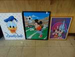 (3) ct. lot framed Disney Pictures; (1) Donald Duck 28