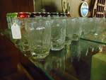 (12) ct. lot glass juice glasses, 4 oz