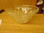 Large glass punch bowl, 14