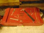 Large Wooden painted Rocket munitions box, 