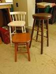 (3) ct. lot wooden stools; (1) 18