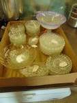 Large lot of glassware; dessert dishes, compote dish serving bowl