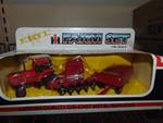(1) ERTL Farm Set 1/64 scale Tractor, hay baler, plow and cart