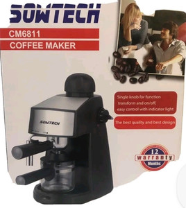 lot 10008 image: Sowtech CM6811 EspressoCoffee Maker 3.5 Bar 4 Cup Cappuccino Milk Frothing