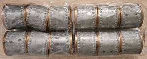 lot 10013 image: Galvanized  Gold Rim Napkin Ring Galvanized Metal