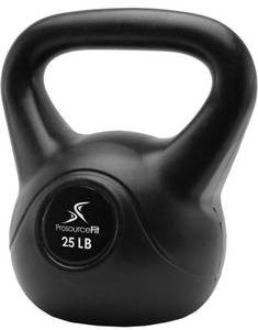 lot 10015 image: ProsourceFit Vinyl Plastic Kettlebell - 25lbs