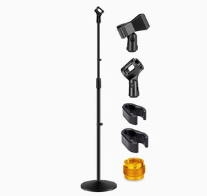 lot 10045 image: GLEAM Microphone Stand - Universal Mic Mount with Heavy Compact Base
