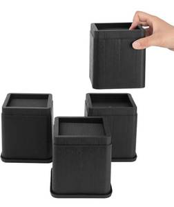 lot 10052 image: BTSD-home Bed Risers 3 inch Heavy Duty and Bed risers 4 inch Suit for Couch Sofa Table Dorm Bed