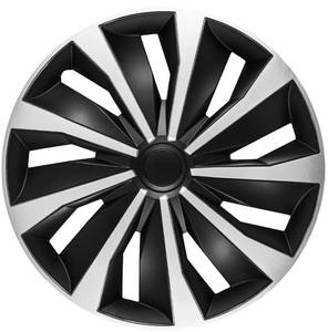 lot 10058 image: Car Wheel Trims, 15inch, Universal Fit for Car Hub Cap Auto Refit Accessories (Silver White),15 inches