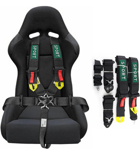 lot 10063 image: 5 Point Racing Harness Seat Belt Market Bucket Seats Protection Heavy Duty Shoulder Pads Quick Release Cam Lock Latch Mechanism fit Go-Kart Racing Car UTV ATV