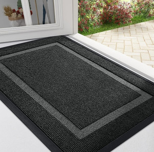 lot 10064 image: Front Door Mat Indoor Outdoor Entrance, Waterproof All-Season, All-Weather Doormat, Sturdy Natural Rubber, Fade Resistant, Low Profile, Easy Clean