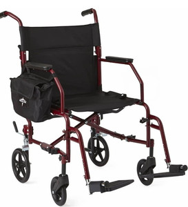 lot 10073 image: Medline Industries MDS808200KD Transport Chair