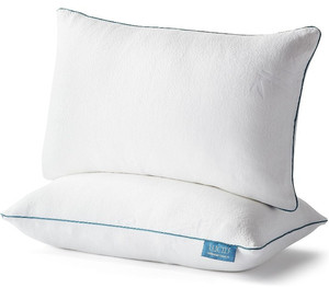 lot 10089 image: Premium Shredded Memory Foam Pillow Hypoallergenic, Moldable Loft, King, Pack of 2