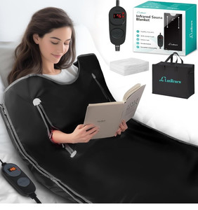 lot 10100 image: Infrared Sauna Blanket, Far Infrared Sauna for Home Detox Relaxation, Portable Sauna Infrared Blanket, 113-176 Degrees, 30-60 Minutes Timer, 6 ft x 2.62 ft