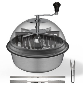 lot 10119 image: AC Infinity Bud Leaf Bowl Trimmer 16, Clear Visibility Dome with Sharp Stainless Steel Blades, for Twist Spin Cutting Leaves, Buds, Flowers, Hydroponics Plants