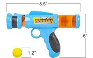 lot 11003 image: Foam Ball Launcher with 6 Balls, Pump Action Shooting Toy Blaster for Kids, Outdoor Summer Fun, Fetch Toy for Dogs, Best Holiday or Birthday Gift for Boys and Girls