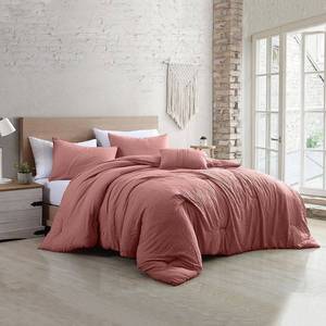 lot 12014 image: Modern Threads Beck 4-Piece Garment Washed Comforter Set Dark Rose King