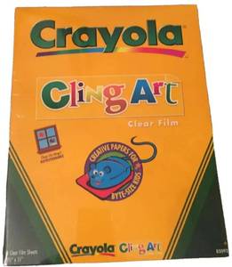 lot 12035 image: Crayola Repositionable Cling Art Clear Film Pack Of Four (4) Sheets 8 12 X 11
