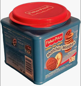 lot 12039 image: Fisher Price 2003 Matchin Middles Matching Cookie Game 12 Pairs Cookie Set 71