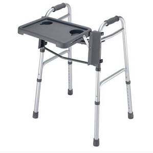 lot 23269 image: DMI Walker Tray Rollator Tray Mobility and Walker Accessory Tray Table Fits Most Standard Walkers Folding with Two Cup Holders and Tool Free Assembly 16 x 11.8