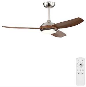 lot 27526 image: 46 Modern Ceiling Fans with Lights and Remote Control, Black 3-Blade Ceiling Fan for Living Room Bedroom