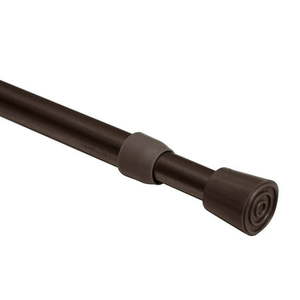 lot 27533 image: Pack of 4 - 28-48 Round Spring Tension Curtain Rod Bronze - Room Essentials